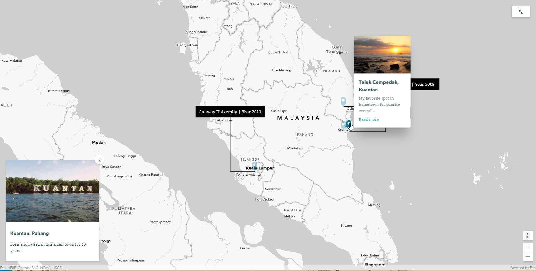 Story map featuring express maps.