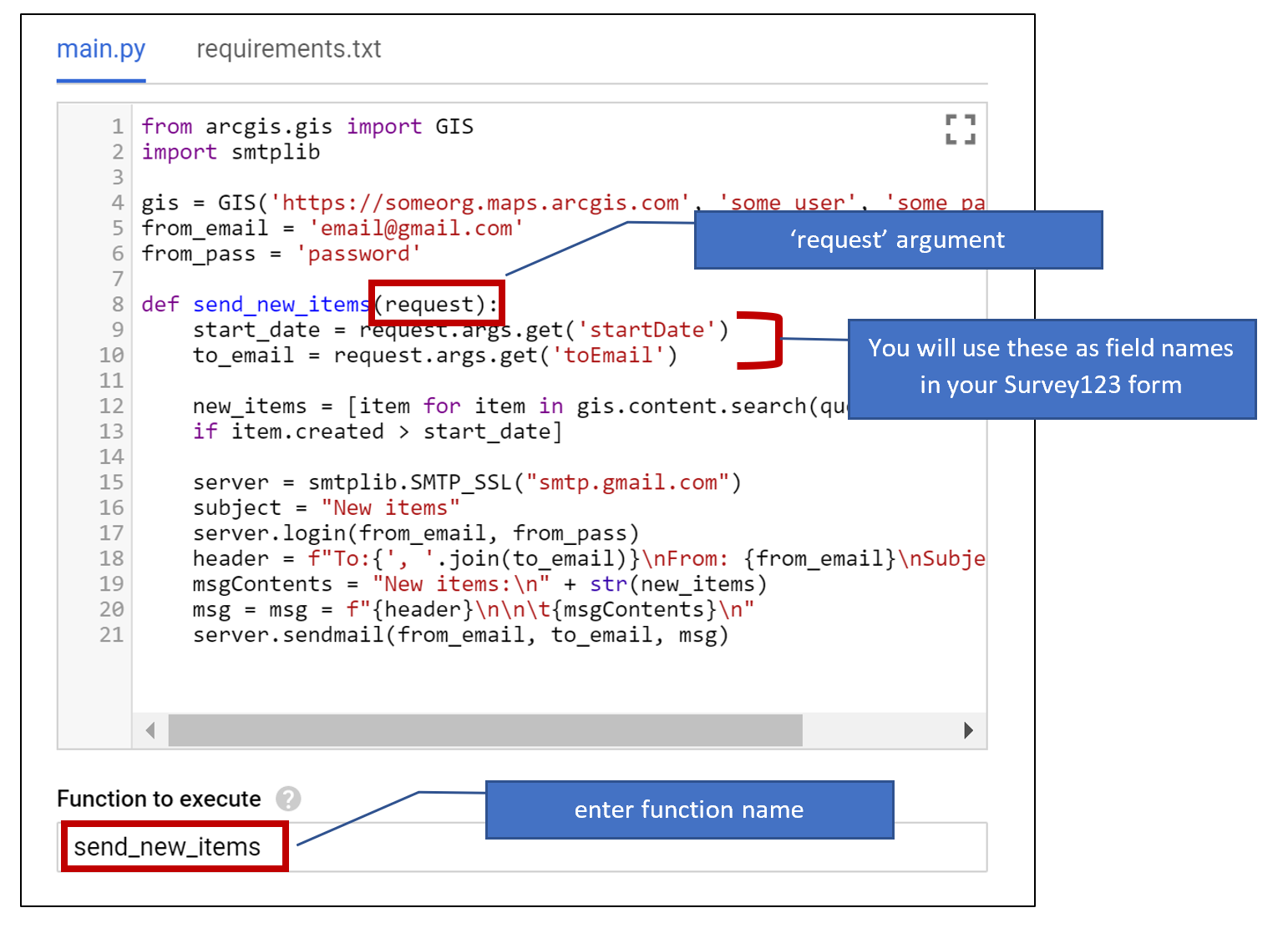 Python code for main.py