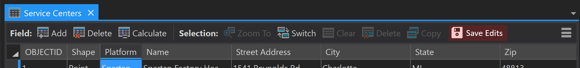 mockup of save edits button added to attributes pane toolbar