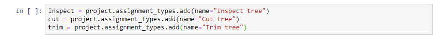 Code for adding assignment types to tree inspections