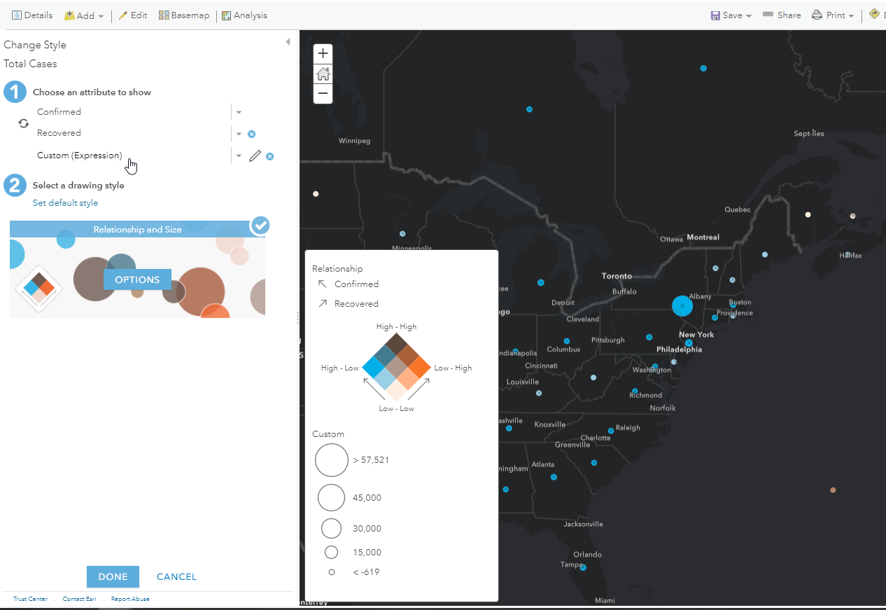 Missing predominant category smart mapping when using custom expression