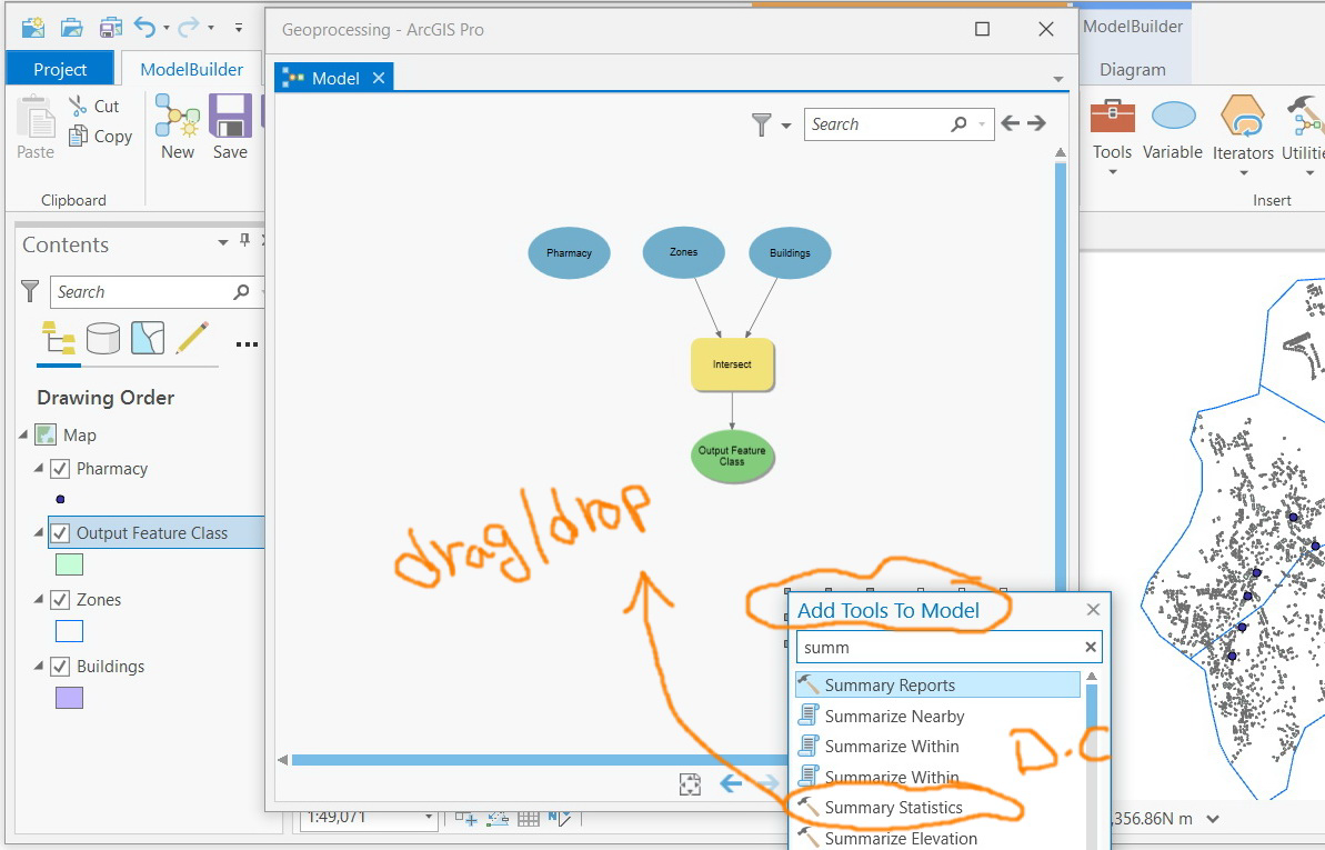 Add and connect data and tools and modify elements—ArcGIS Pro