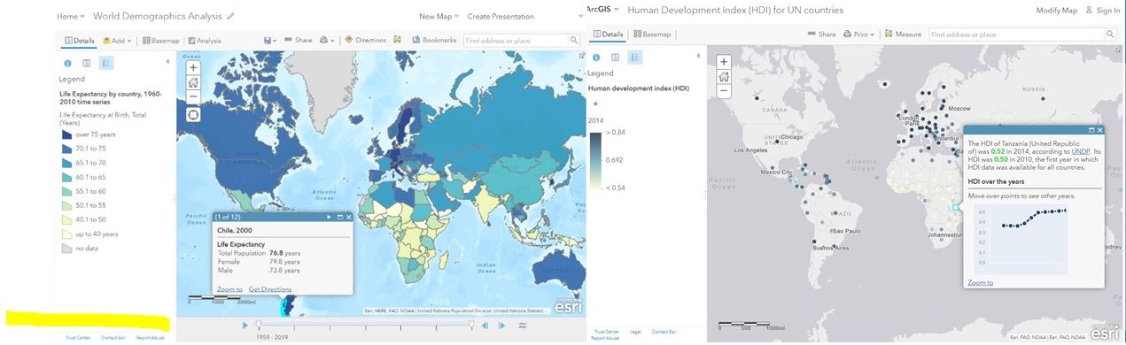 Mapping population data.