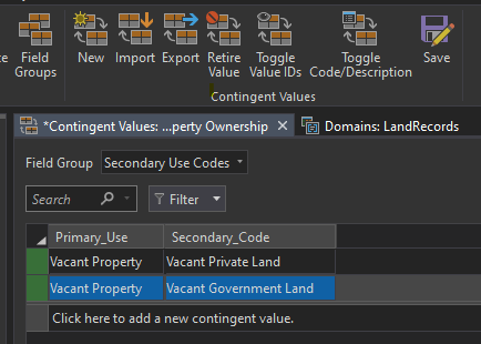 Added contingent values