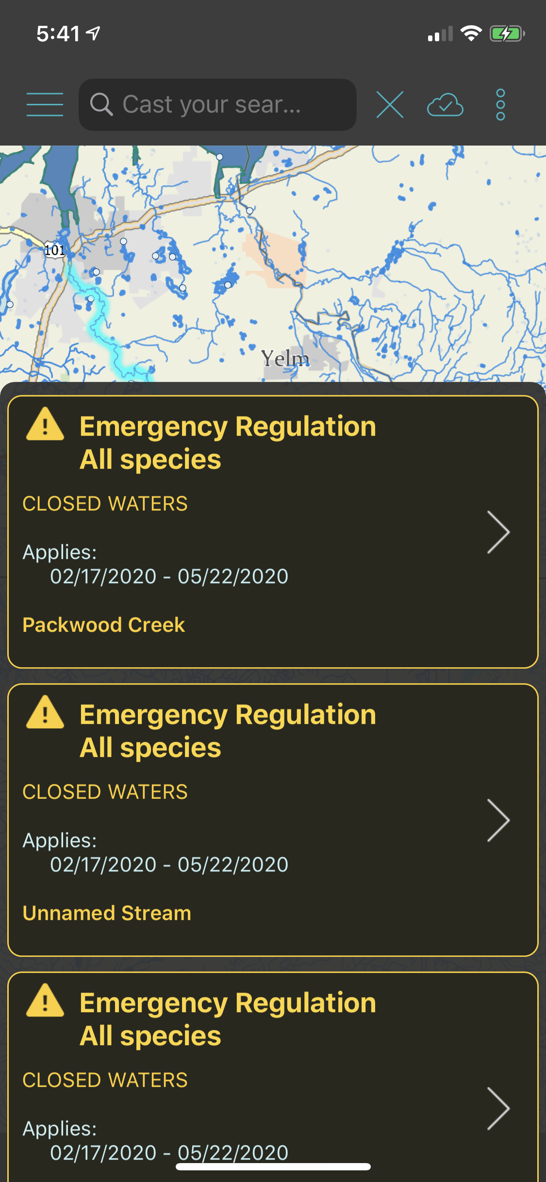 The spatial query results for Deschutes incorrectly include Packwood Creek and hundreds of others.