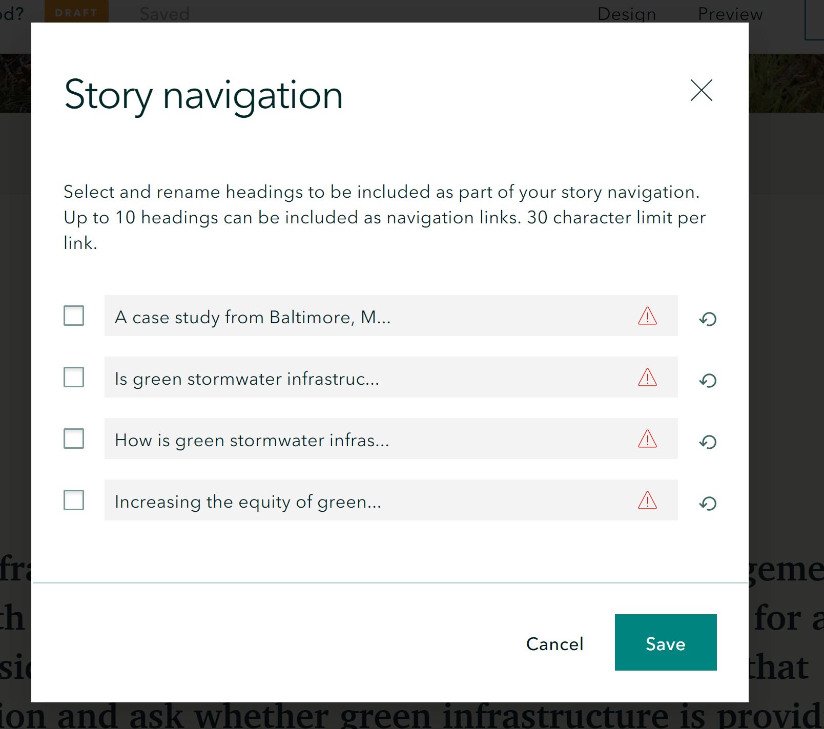 How to remove navigation bar in Storymaps? - Esri Community