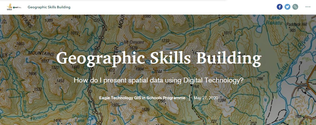 Screen Shot of the Geographic Skills Building Story Map