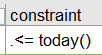 constraint formula to invalidate dates beyond today