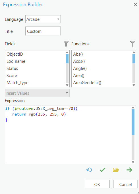 Arcade expression for vary symbology by color - Esri Community