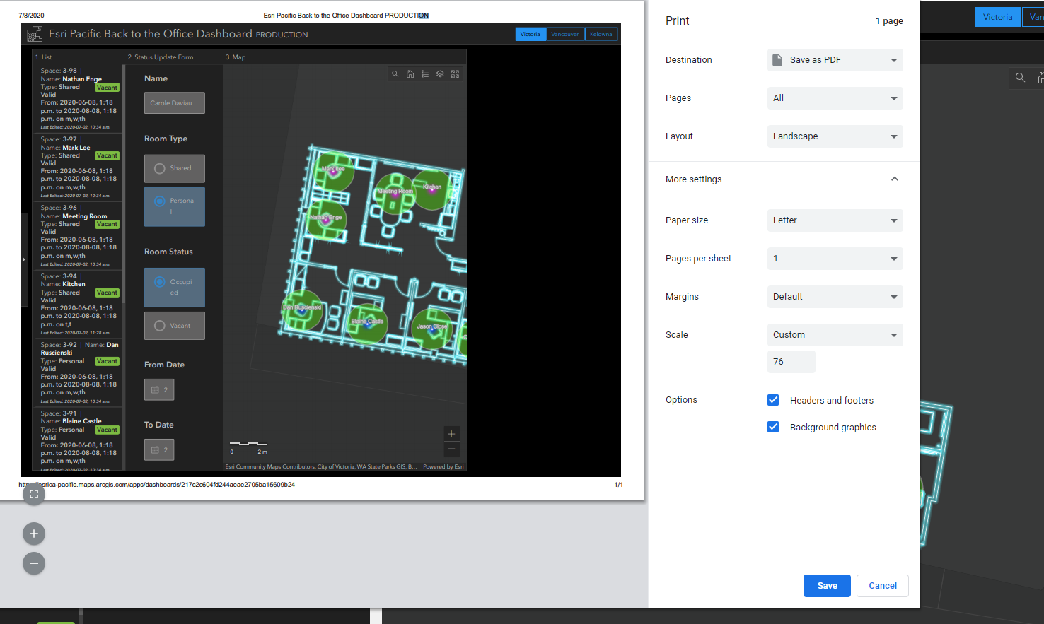 Print Out Of Full Dashboard Layout Esri Community