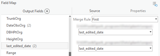 field map in the table to table tool not working properly