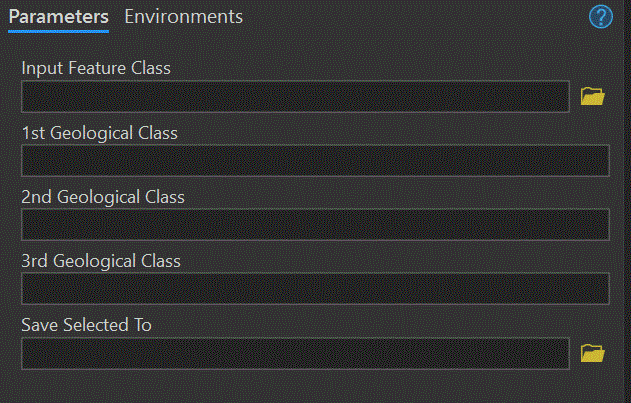 Geoprocessing Tool Interface