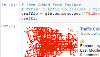 Code in an ArcGIS Notebook