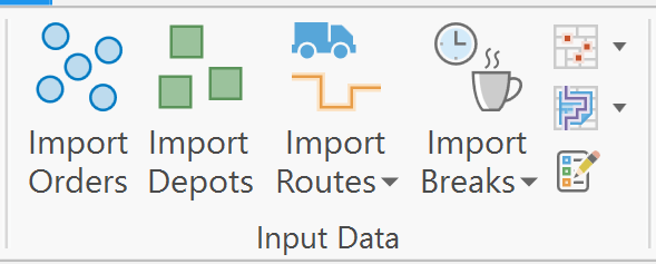 VRP Ribbon Input Data section