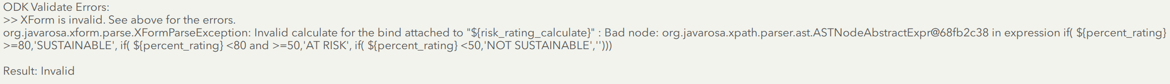 Survey123 Connect Nested If Statement error