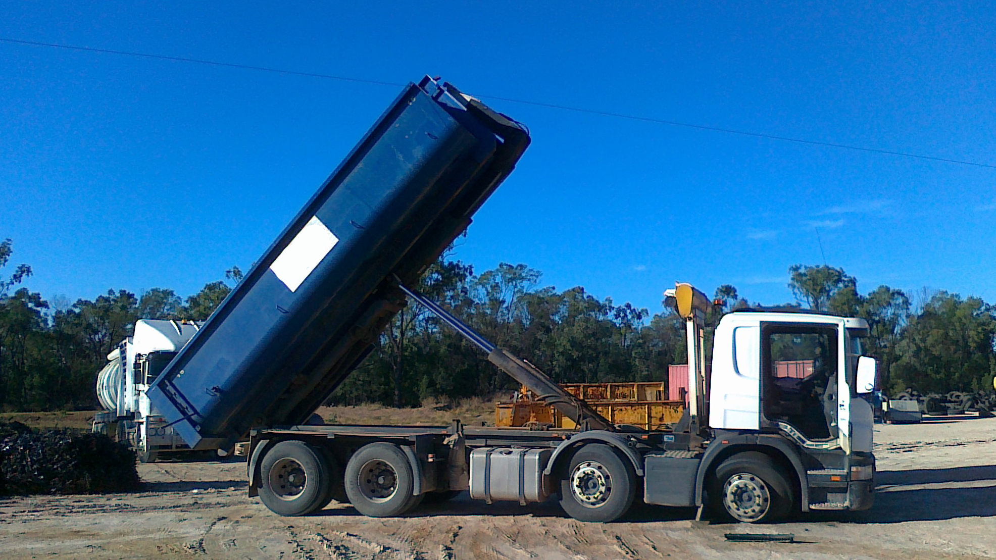 truck contacting powerlines damaged