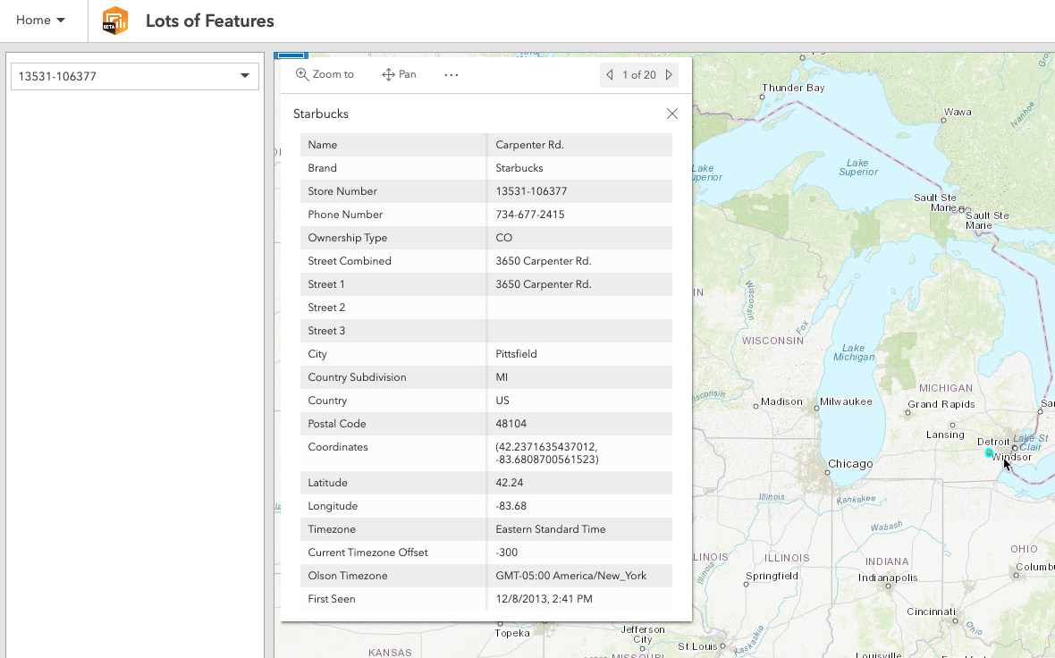 Dashboards Beta Map widget shows popups for filter... Esri Community