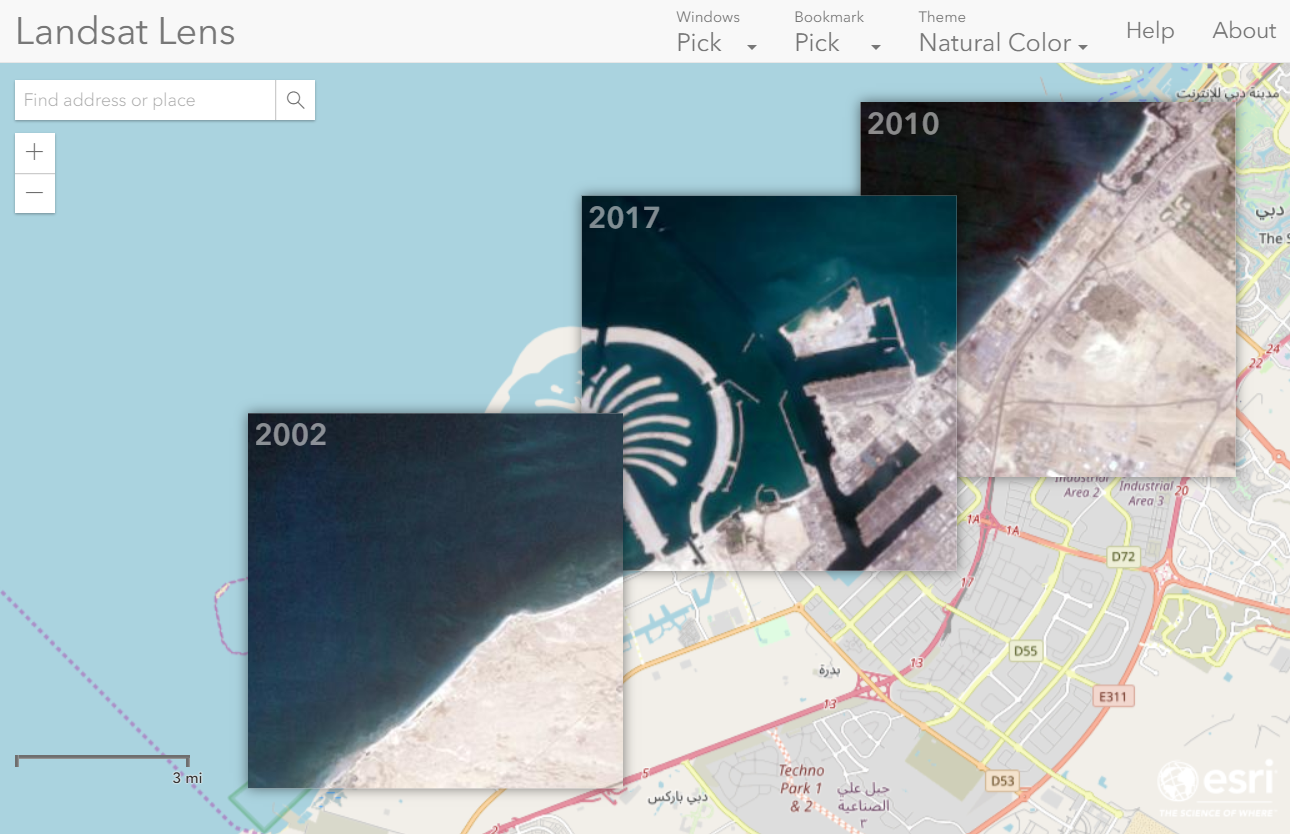 The Landsat Lens application.