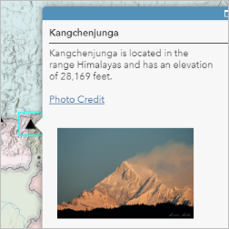 map with image in pop-up