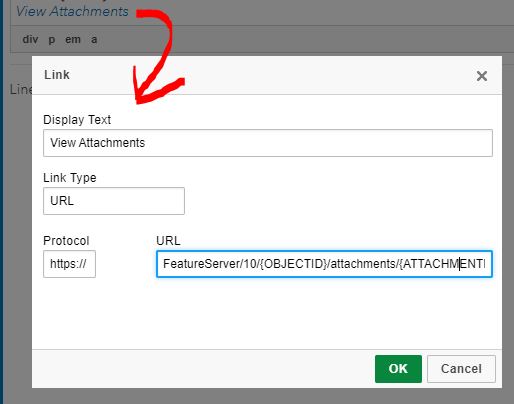 Dashboard attachment link