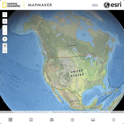 National Geographic MapMaker, https://esri.com/mapmaker