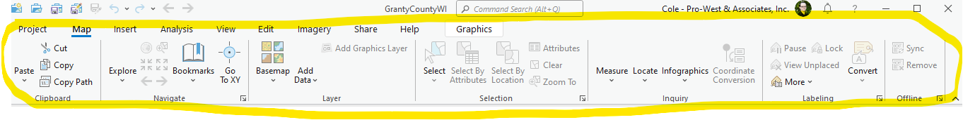 Map ribbons are frozen after opening a Pro project - Esri Community