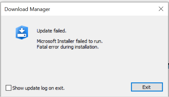 ArcGIS Pro Download Manager Update failed.PNG ArcGIS Pro Download Manager Update failed.PNG
