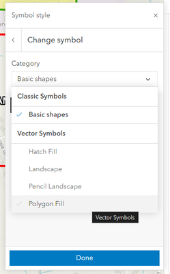 Restarting the template symbol --> polygon fill