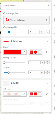 Template symbol with fill options after restarting.