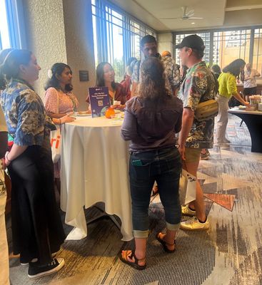 Students and GIS professionals networking at the AAG Annual Meeting, 2024.