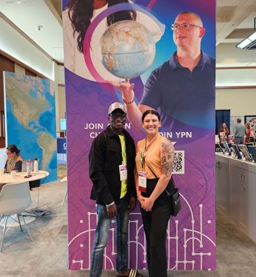 Connecting with Rosemary who is on the Esri Young Professionals Network (YPN) Advisory Board.