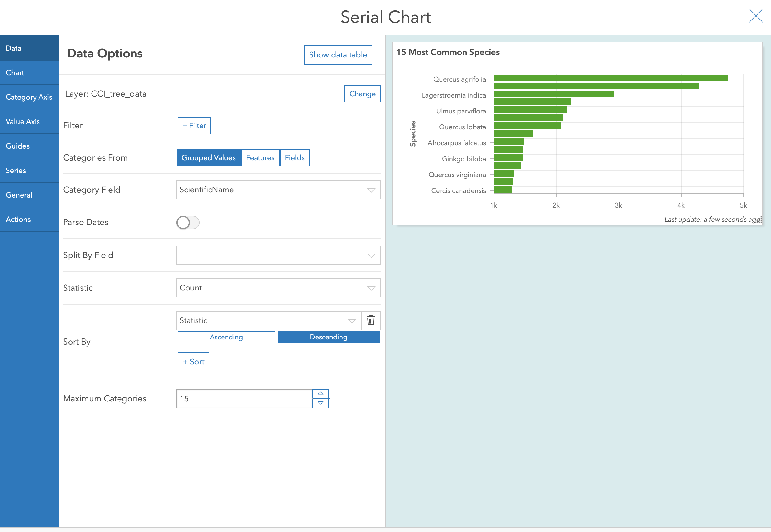 Filter map based on dashboard selection Esri Community