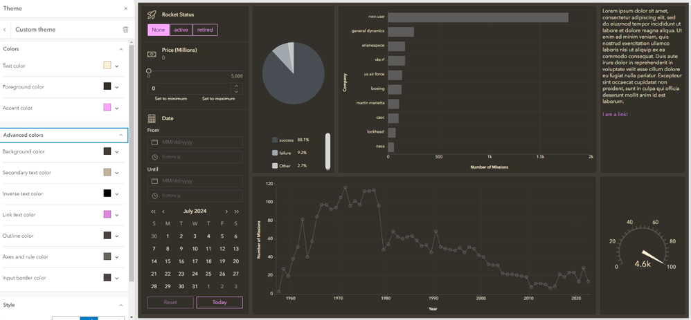 Built-in theme customized