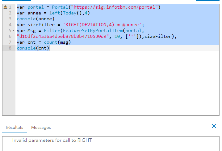 Solved: Filter based on sql Right expression - Esri Community