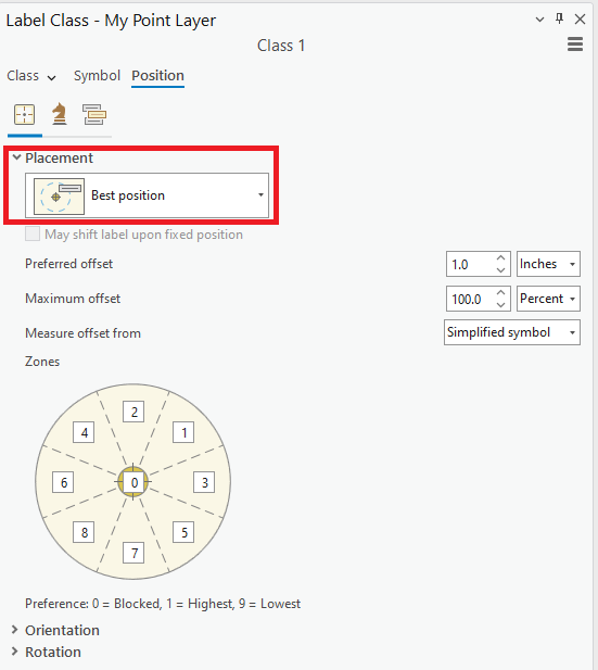 Label Position Placement