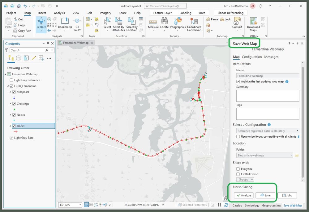 analyze and save web map