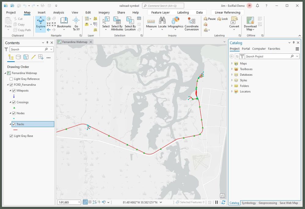 web map opened in pro