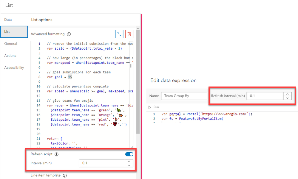 Refresh the data expression and the advanced formatting arcade