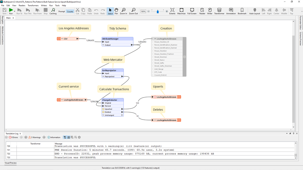 Reading the target feature layer takes longer