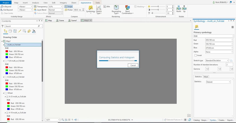 Computing stats and histogram