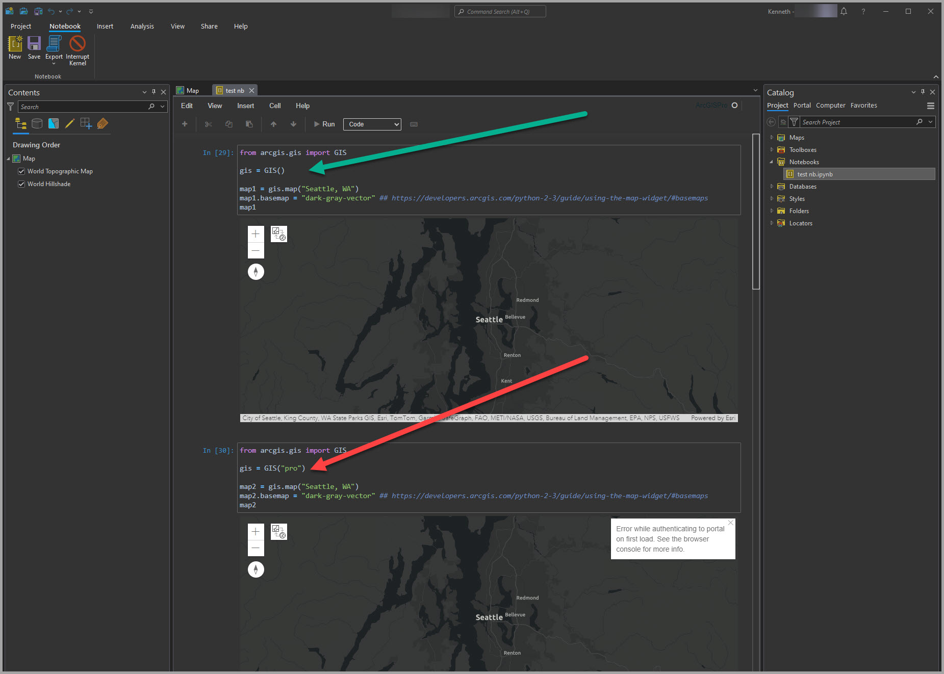Error while authenticating when displaying map - Esri Community