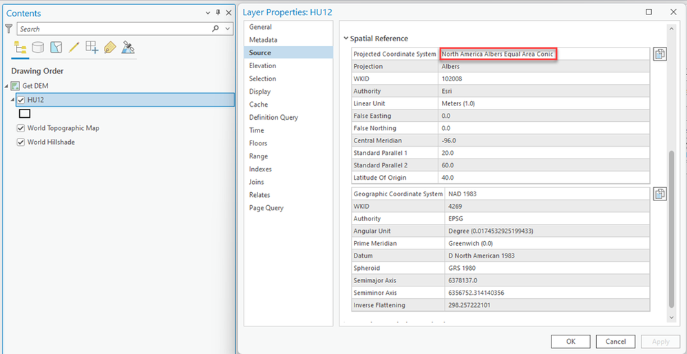 Figure 5 Study area projection