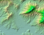 Figure 8 Shaded relief applied to the DEM