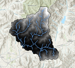 Figure 9 Streams derived from the DEM
