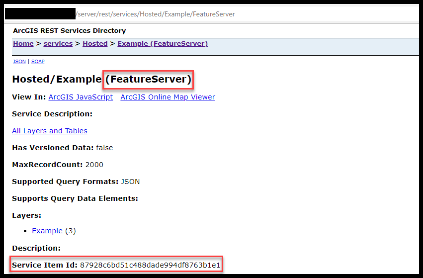 Feature service with Service Item Id