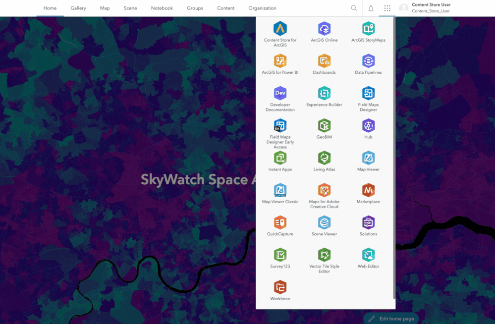 ArcGIS users whose organizations have enabled them with access to Content Store for ArcGIS can easily find all imagery of a specific area of interest and purchase it. Watch this sample workflow for finding and purchasing an image from Maxar.