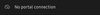 No portal connection message