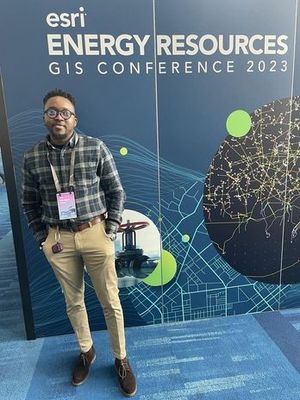 Adedayo at the energy conference 2023 as a student assistant