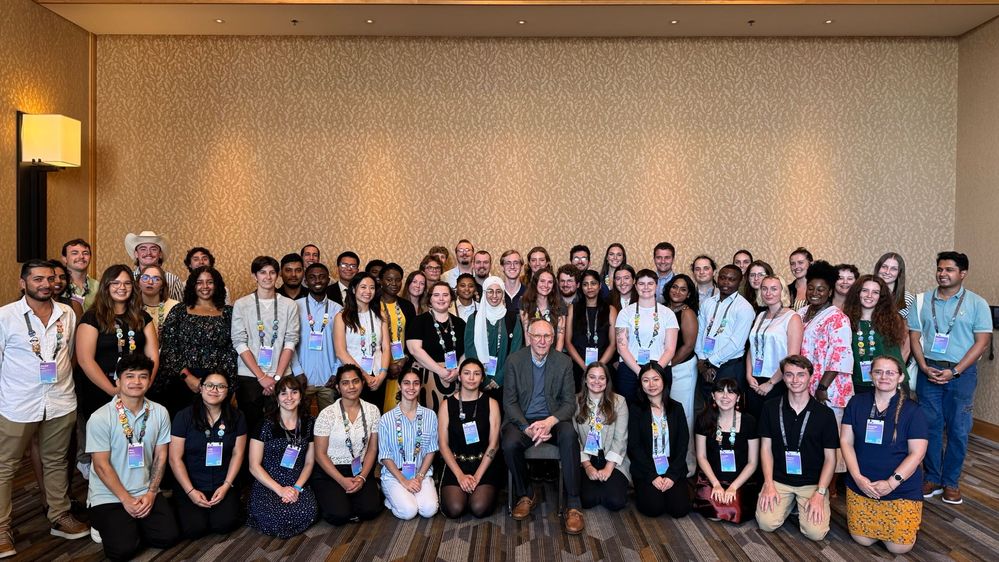 An unforgettable moment — Student Assistants with Jack Dangermond