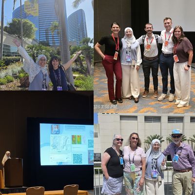 Clockwise from the upper right: with Rosemary Boone, Austin Stone, Logan Stevens, and Caroline Sampa after our Connecting the Dots session; a fun moment with some ‘mappy people’ during the scavenger hunt; a shot of me during my talk; and finally, enjoying some time before the session with my awesome roommate, Victoria Bokoeva